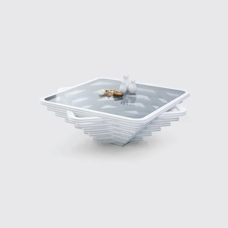 135-Inch White Coffee Table 1