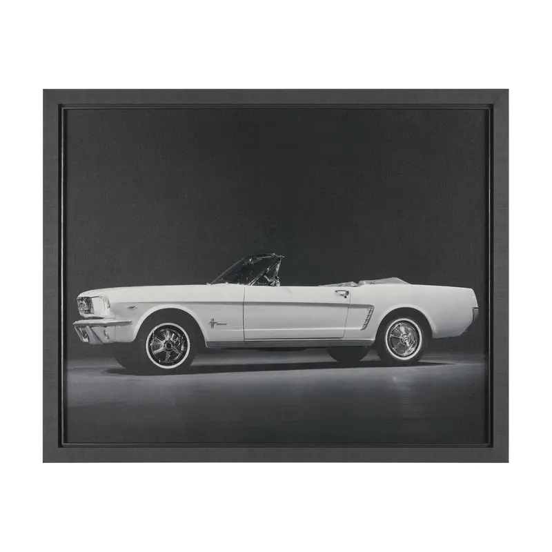 1964 Ford Mustang Convertible – Vintage Automotive Art Print By Tal Paz-Fridman, Framed Under Glass 1