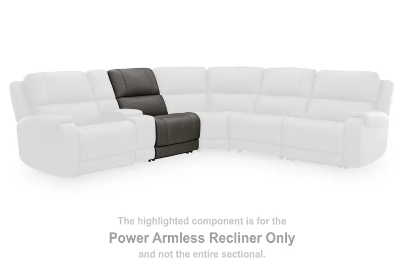 5Z Pittson Anchor Power-Activated Armless Recliner In Modern Design 1