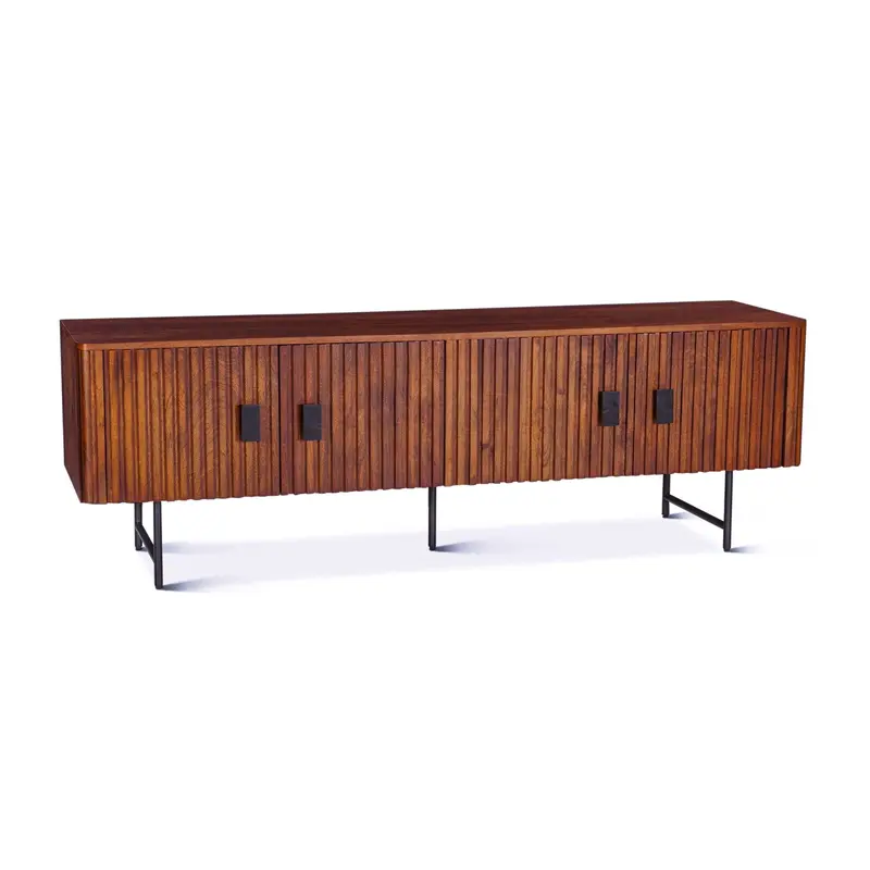 67" Pecan Brown Plasma Media Cabinet – Verbania Collection 1