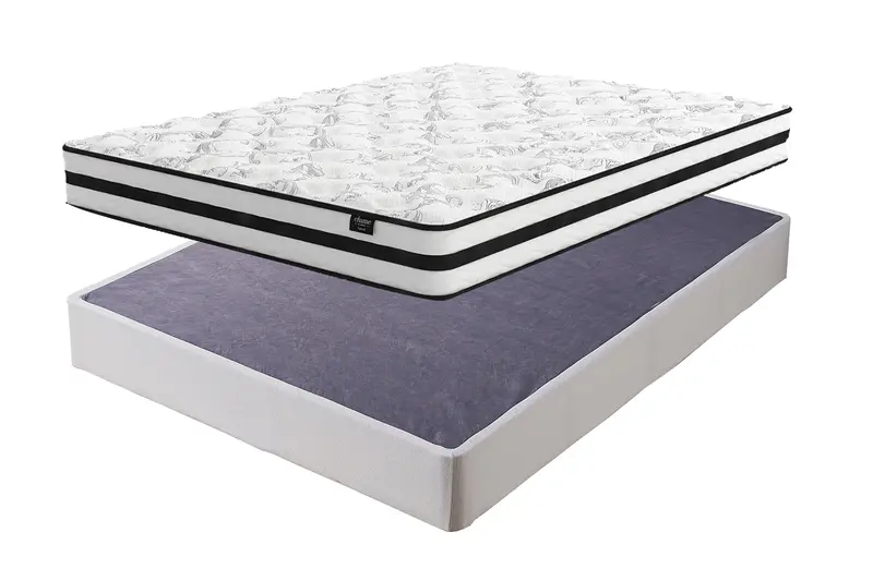8-Inch Chime Innerspring Mattress Set With White Foundation 1