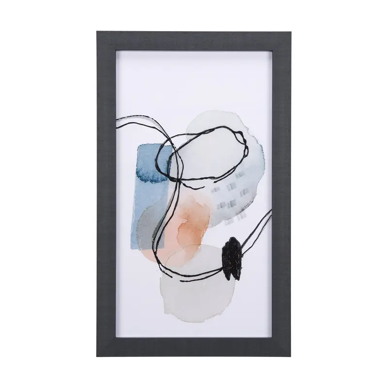 A Cloudy Afternoon I Framed Art Print By Mercana Studio – Hand-Embellished Textured Design Under Glass 1