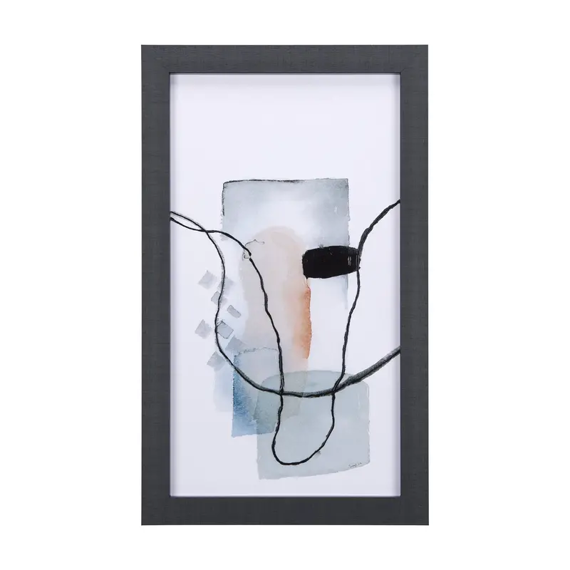 A Cloudy Afternoon Iii Framed Art Print By Mercana Studio – Hand-Embellished Textured Design Under Glass 1