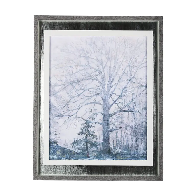 A Fresh Winter Morning I – Framed Matted Art Print With Hand Embellishment By Mercana Studio 1