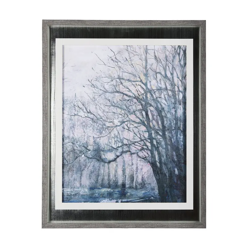 A Fresh Winter Morning Ii – Framed Matted Art Print With Hand Embellishment By Mercana Studio 1