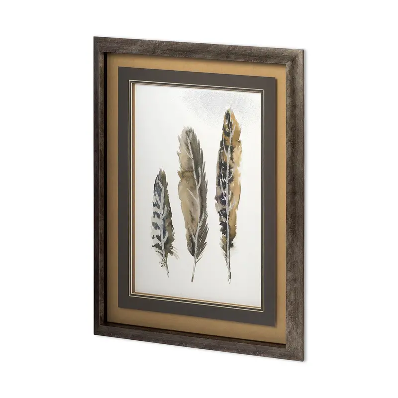 A Light Touch I Framed Art Print – Rebecca Meyers Hand-Embellished Matted Glass Display 1
