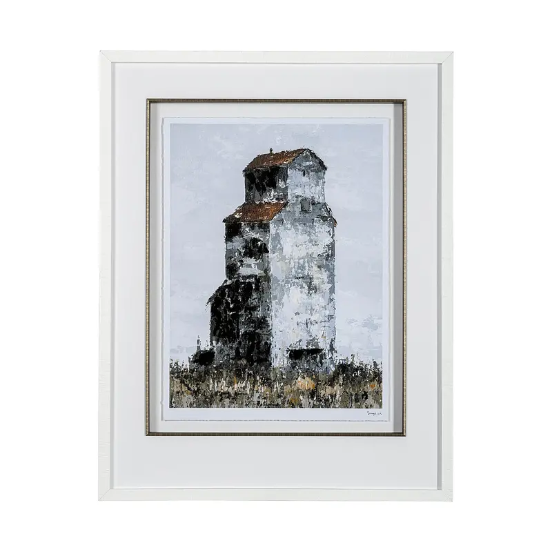 Abandoned Grain Elevator I – Framed & Matted Art Print Under Glass By Mercana Studio 1