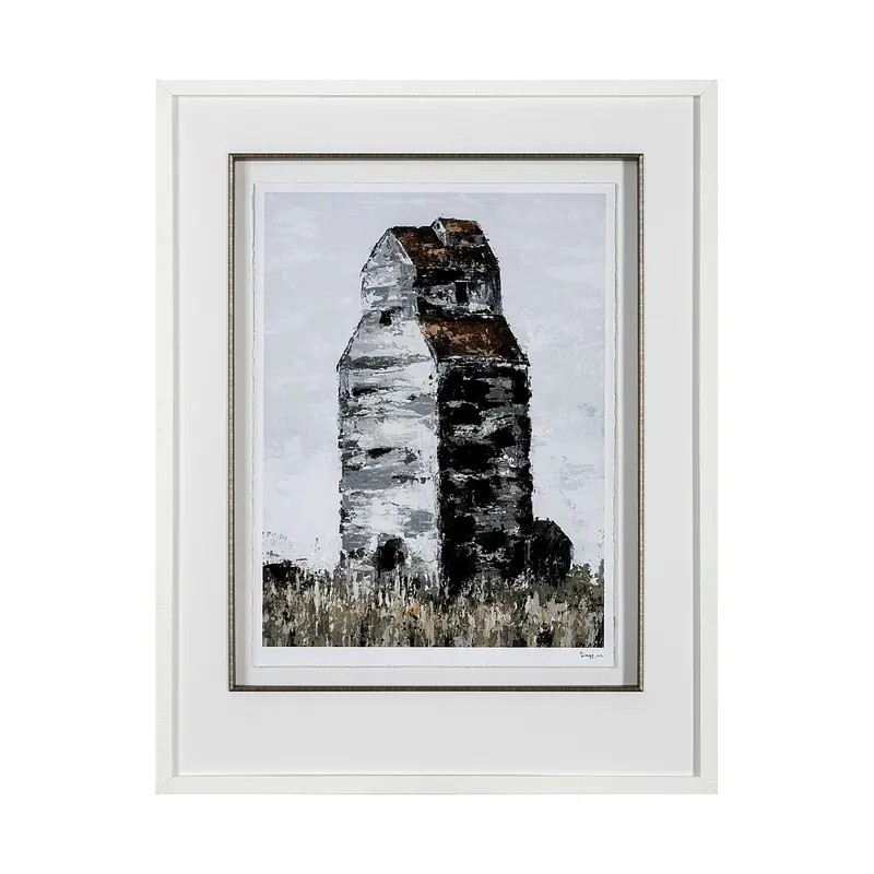 Abandoned Grain Elevator Ii – Framed & Matted Art Print Under Glass By Mercana Studio 1