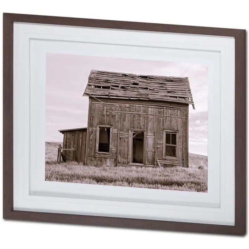 Abandoned Two-Story Farmhouse – Framed & Matted Photo Art Print By Steven Bisig 1