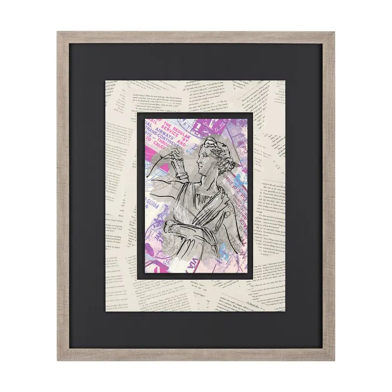 Abstract Graffiti Sculpture I – Hand-Embellished Framed & Matted Canvas 1