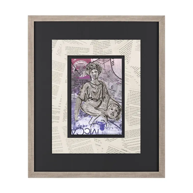 Abstract Graffiti Sculpture Ii – Hand-Embellished Framed & Matted Canvas 1