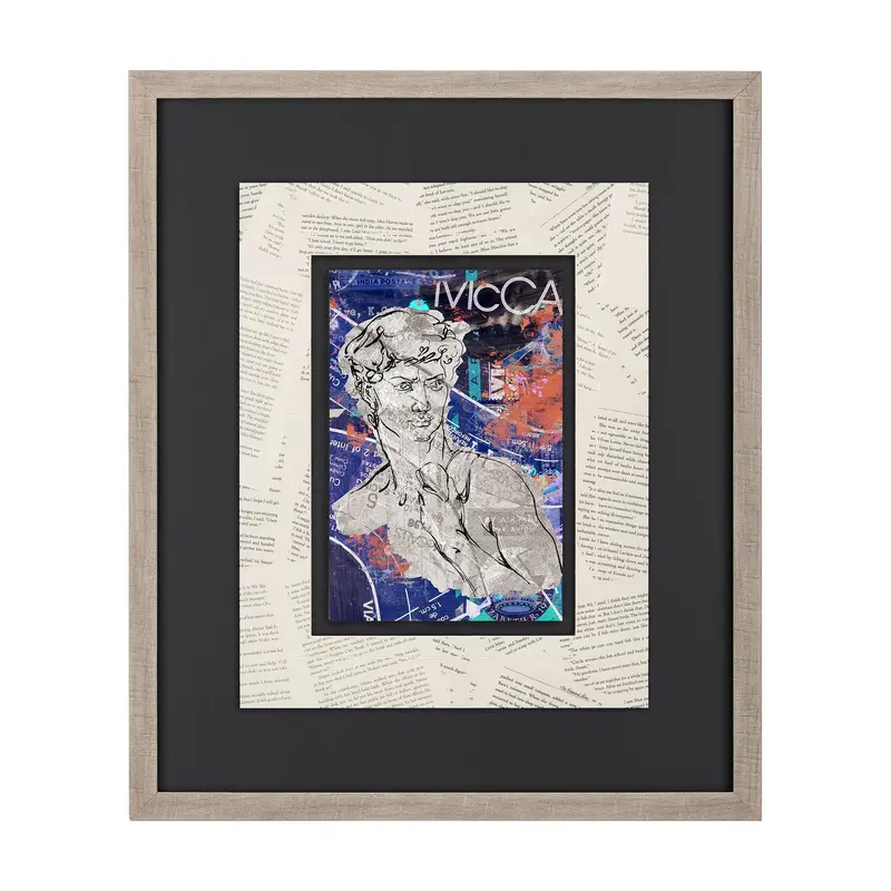 Abstract Graffiti Sculpture Iii – Framed & Matted Textured Canvas Art 1