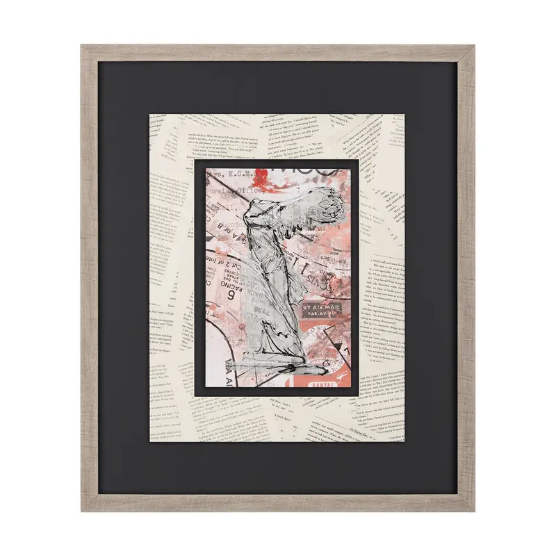 Abstract Graffiti Sculpture Iv – Hand-Embellished Framed & Matted Canvas 1