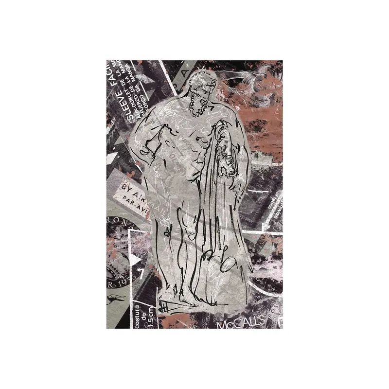 Abstract Graffiti Sculpture Vi – Textured Canvas Wall Art By Mercana Studio 1