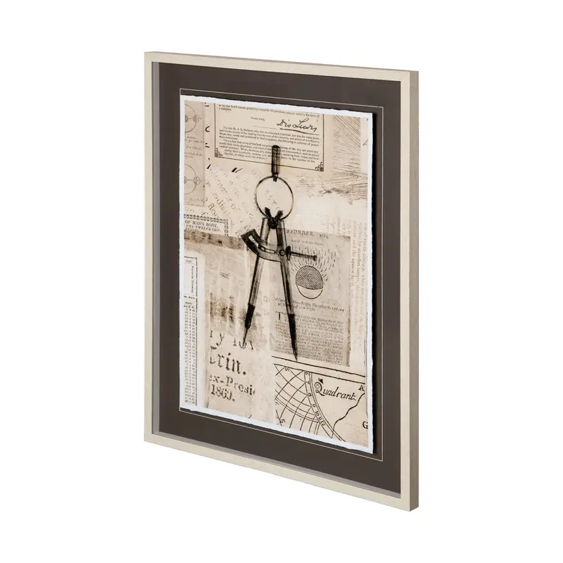 Academic Drafters Compass – Framed & Matted Art Print By Brenn Harvey 1