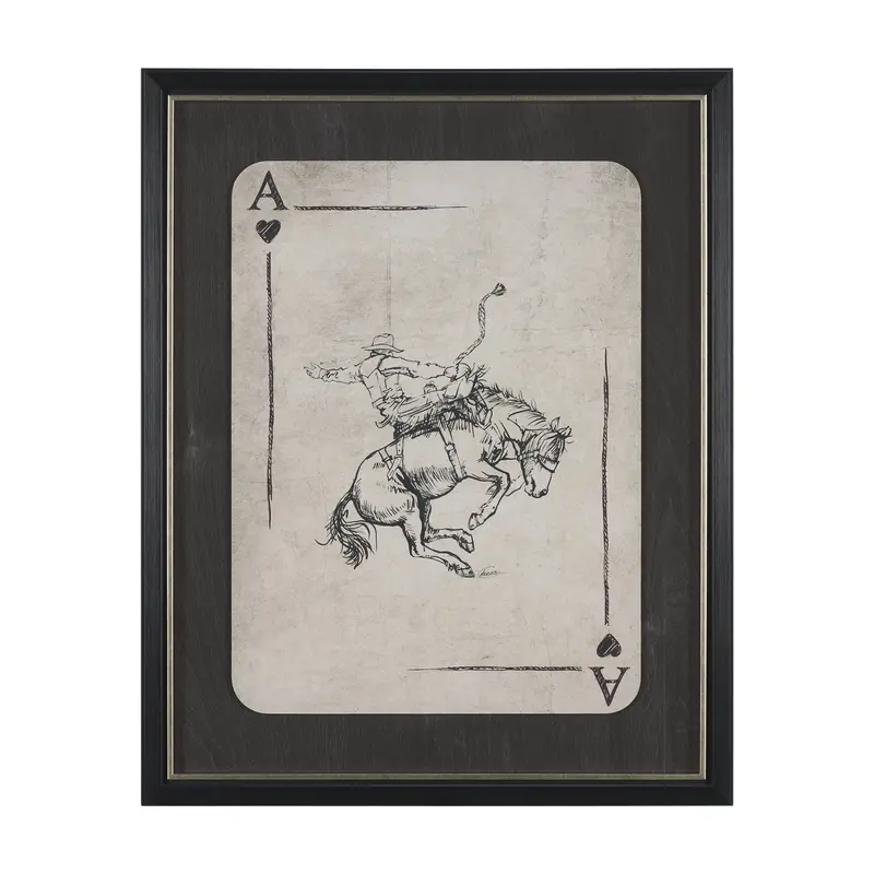 Aces Wild Ii Framed Artwork By Mercana Studio – Textured Print Matted Under Glass 1