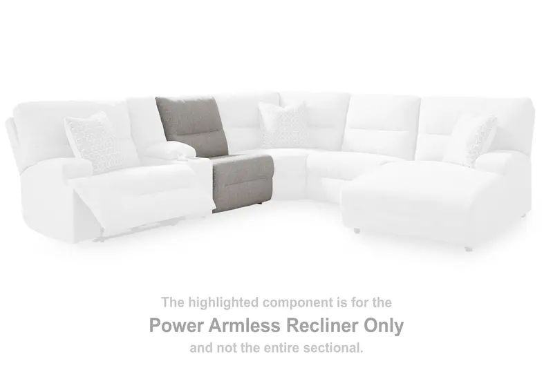 Acklen Place Alloy Power Recliner – Sleek Armless Seating In Metallic Finish 1