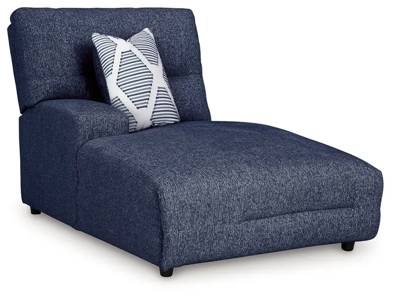 Acklen Place Navy Power Chaise With Left-Arm Design And Press-Back Mechanism 1
