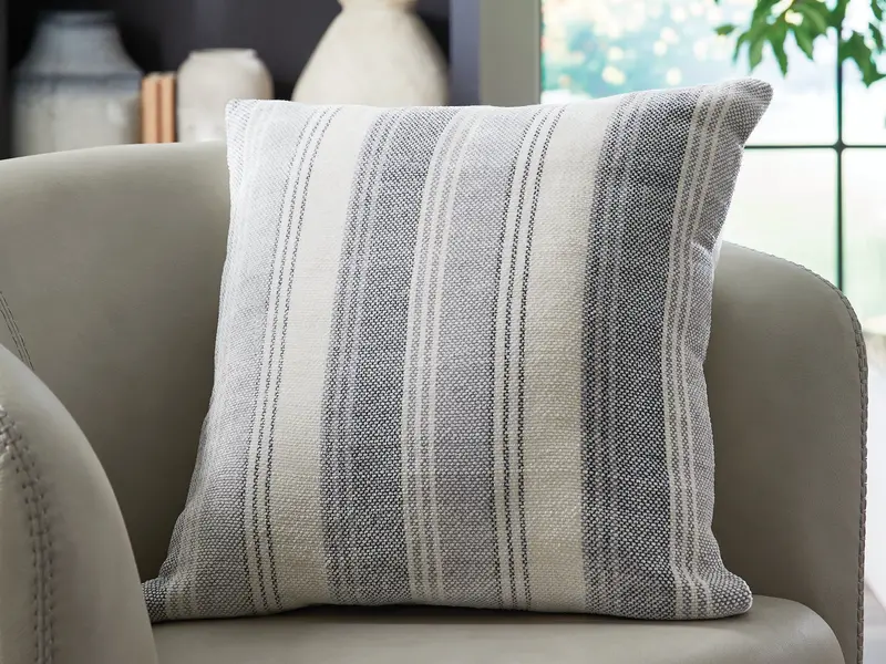 Adikus Throw Pillow Set – Blue, Gray, And White Abstract Design (4-Pack) 1