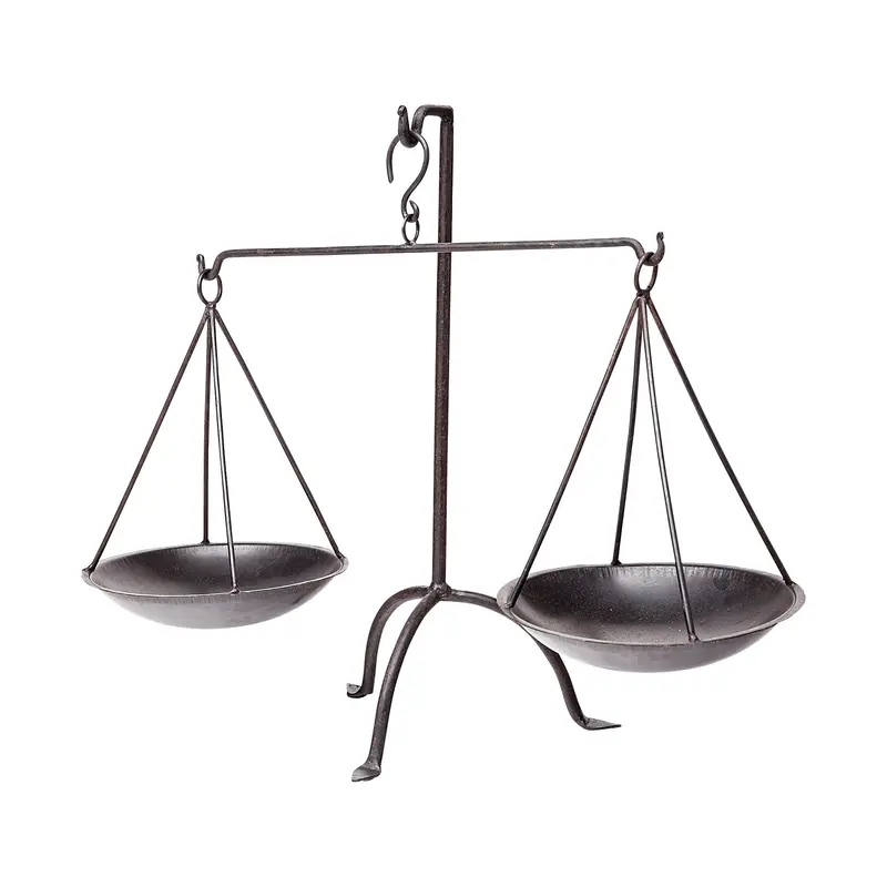 Adilah Vintage-Style Black Metal Weighing Scale – 16L X 10W Inches 1