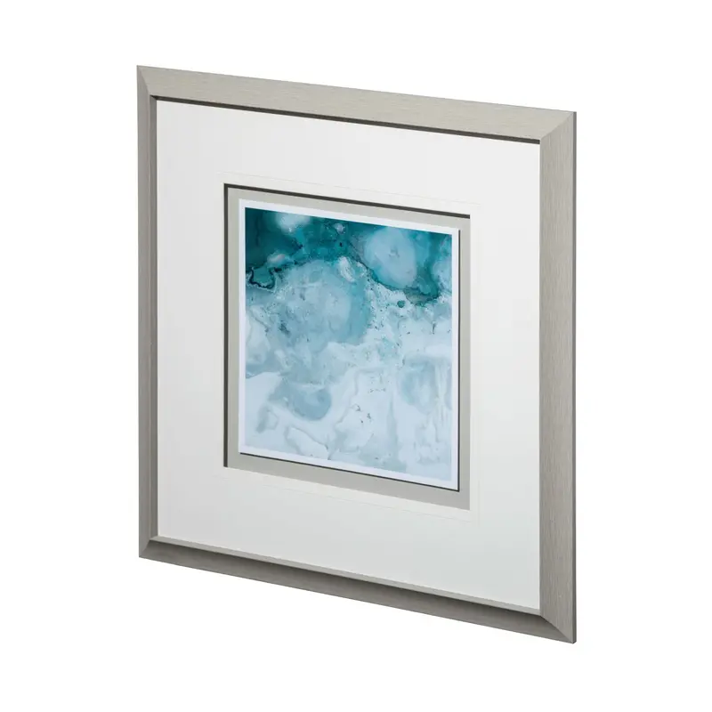 Aerial Blue I Framed Art Print – Matted Glass Wall Art By Brianna Andreychuk 1
