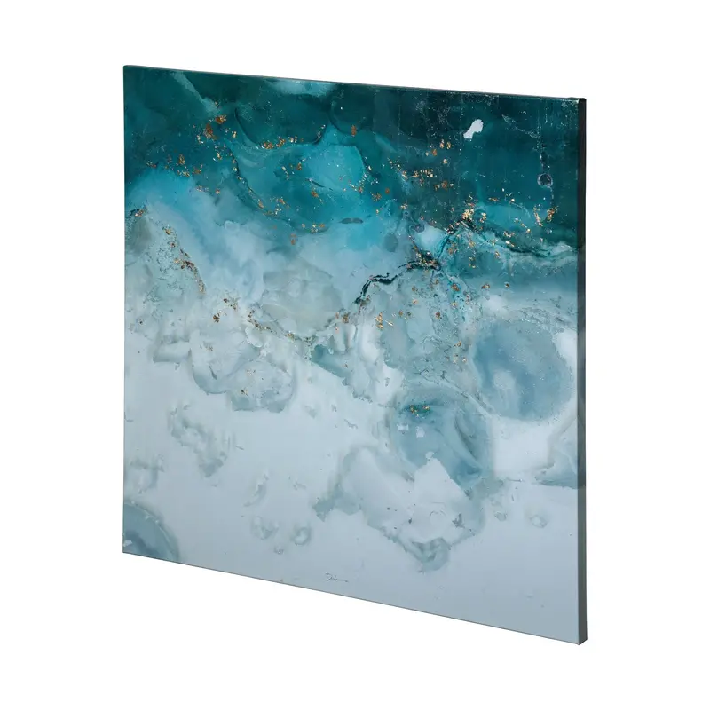 Aerial Blue I Textured Canvas – Hand-Embellished Artwork By Mercana Studio 1