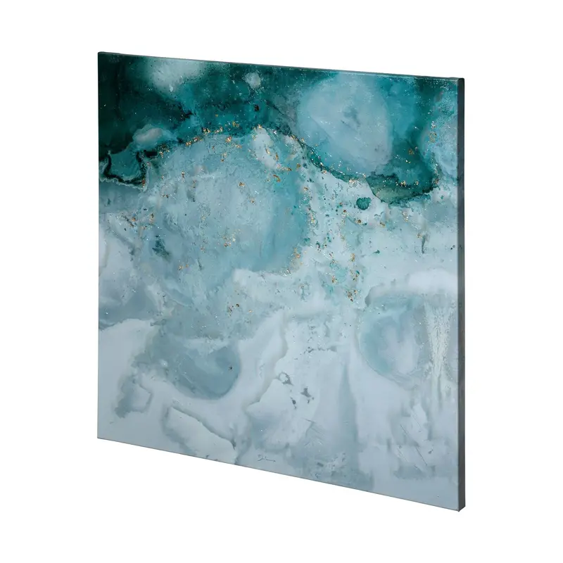 Aerial Blue Ii Canvas Art – Hand-Embellished Textured Wall Piece By Mercana Studio 1