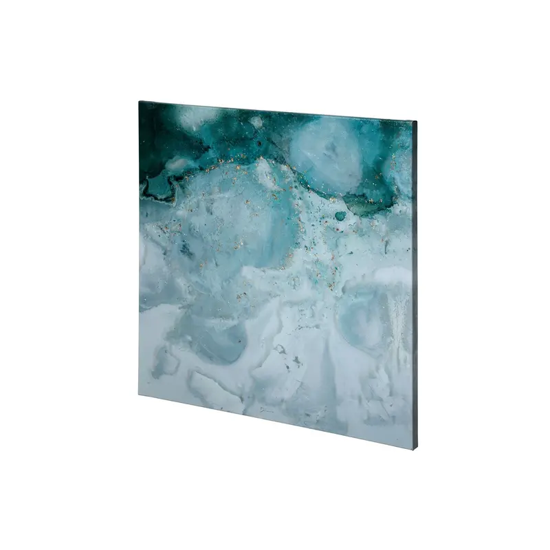 Aerial Blue Ii Textured Canvas – Hand-Embellished Artwork By Mercana Studio 1
