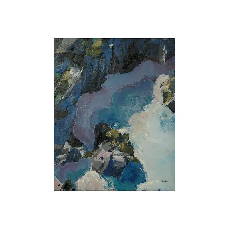 Aerial View I – Contemporary Textured Canvas With Hand-Applied Detailing By Silvia Krause 1
