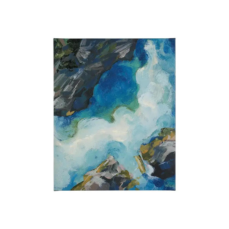 Aerial View Ii – Hand-Embellished Textured Canvas Print By Silvia Krause 1