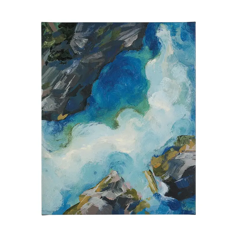 Aerial View Ii Textured Canvas – Hand-Embellished Artwork By Silvia Krause 1