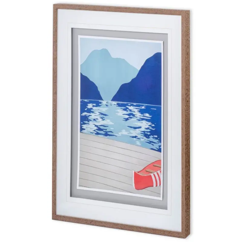 Afternoon Canoe By David Dimond – Framed Matted Art Print Under Glass 1