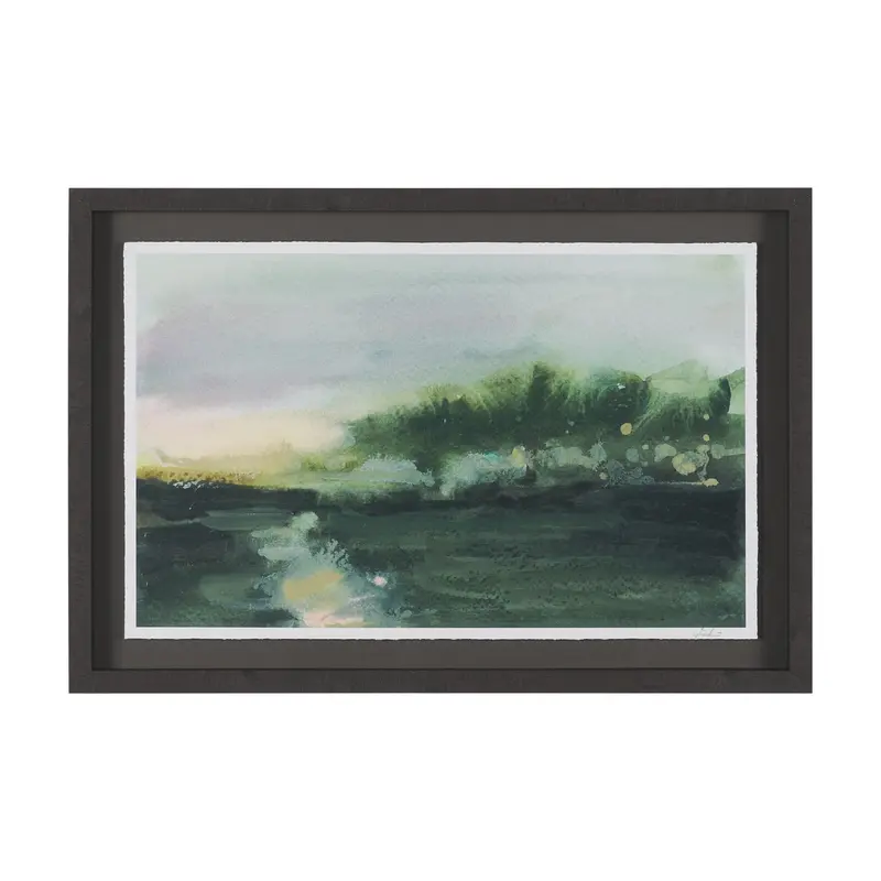Afternoon Sunset – Hand-Embellished Framed Matted Artwork By Mercana Studio 1