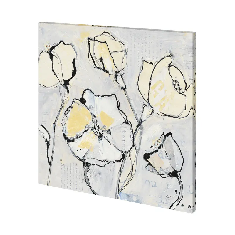Again Iii With Yellow – Hand-Embellished Textured Canvas By Mercana Studio 1