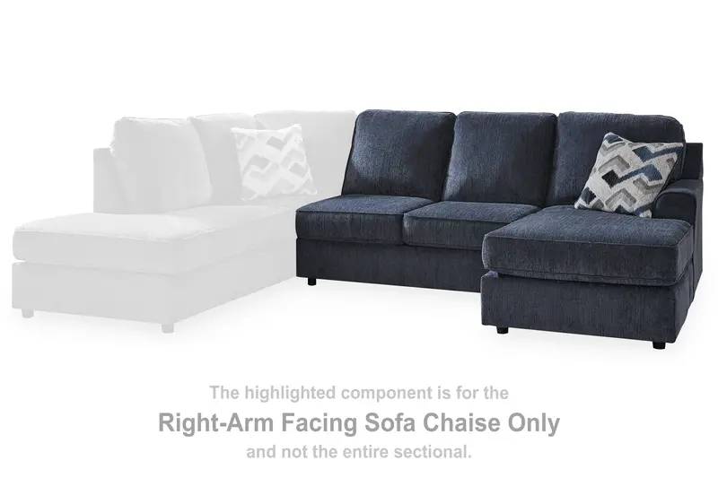 Albar Place Cobalt Right-Facing Sofa Chaise 1
