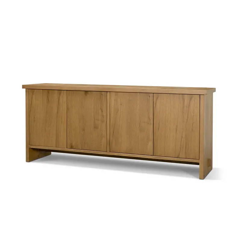 Alcott Four-Door Closed Sideboard In Rich Brown Wood 1