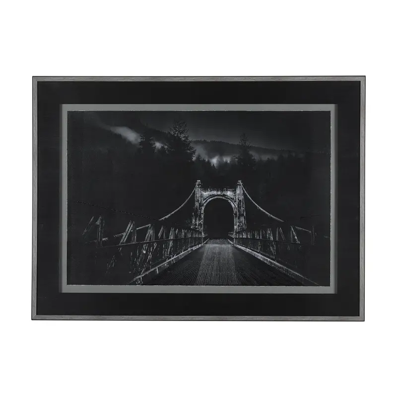Alexandra Bridge Photo Art Print – Chad Mackay Hand-Embellished Framed & Matted Glass Display 1