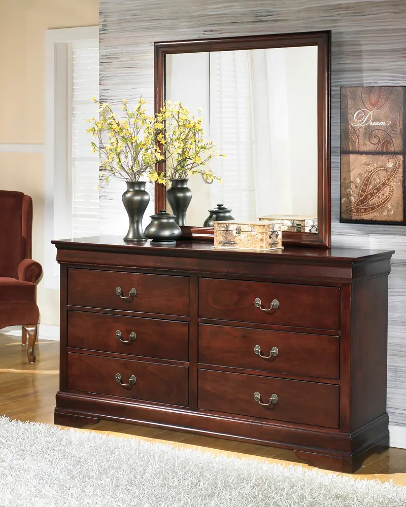 Alisdair Reddish-Brown Wall-Mounted Bedroom Mirror (Mirror Only) 1
