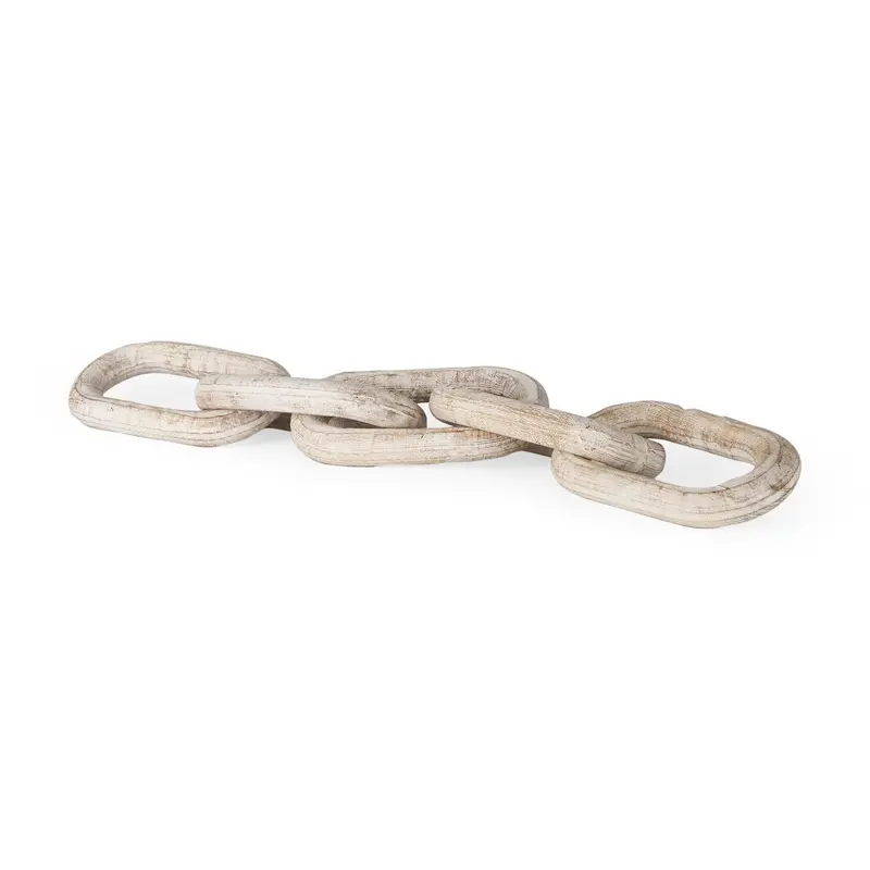 Alix Beige Wooden Link Chain – 29L X 5W X 5H Decorative Chain Accent 1