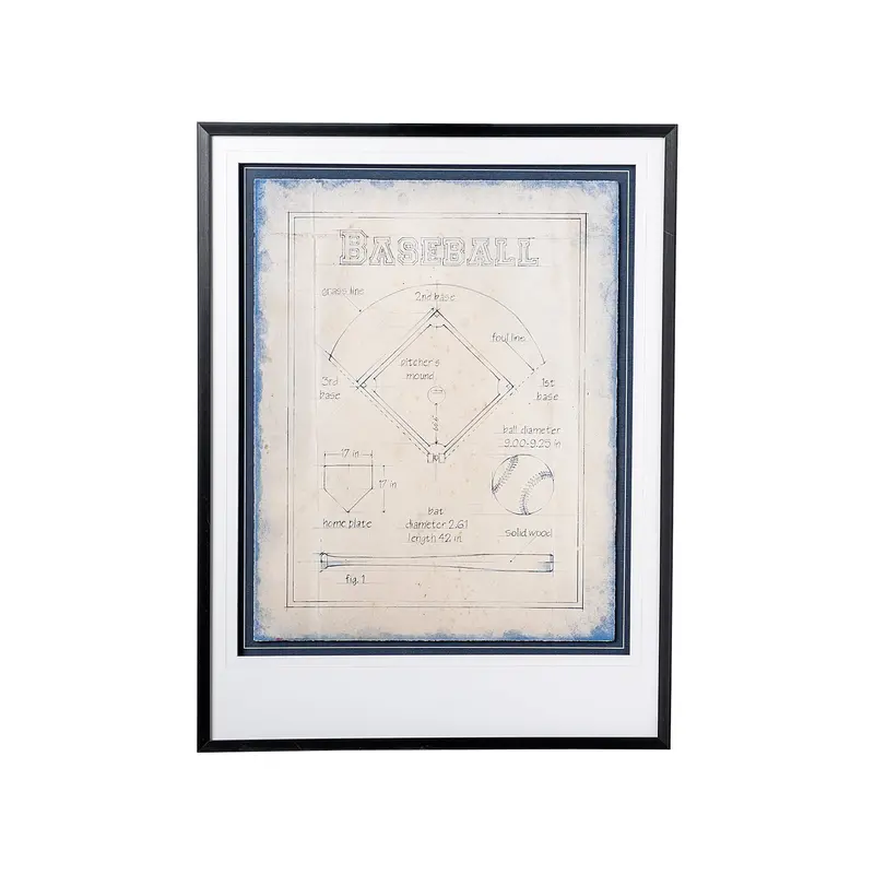 All About The Game I Art Print By Ethan Harper – Framed Wall Decor With Glass Matting 1