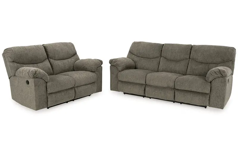 Alphons Putty Power Reclining Sofa And Loveseat Set 1