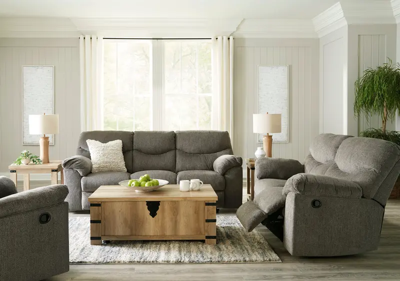 Alphons Putty Upholstered Reclining Living Room Collection 1