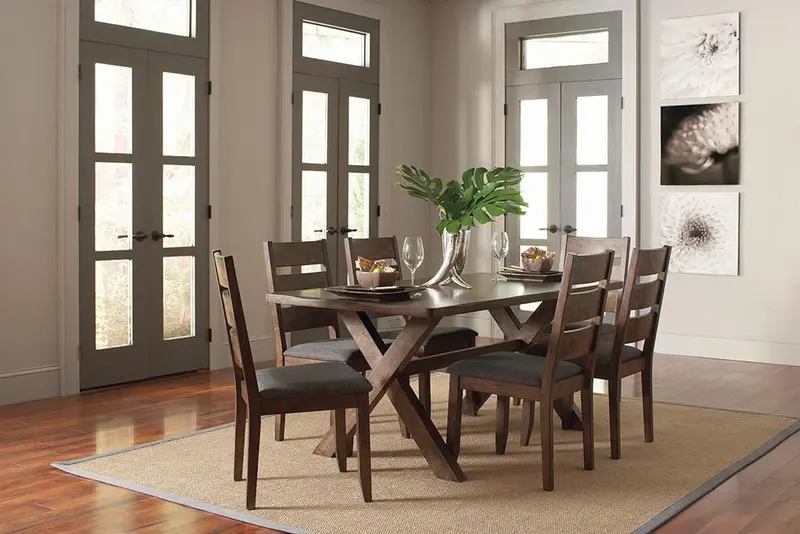 Alston Knotty Nutmeg & Gray 5-Piece Dining Room Ensemble 1
