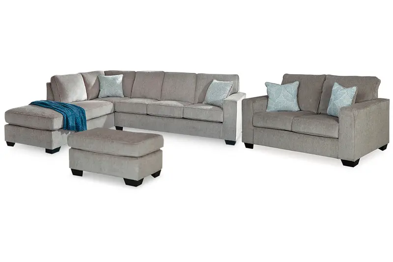 Altari Alloy 2-Piece Modular Sectional: Loveseat, Chaise + Ottoman 1