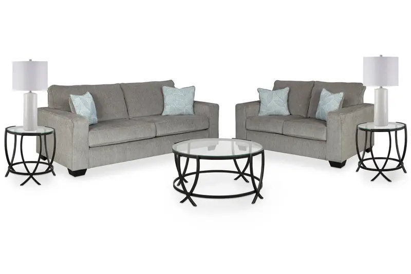 Altari Alloy 7-Piece Living Room Ensemble: Seating, Tables & Stylish Accents 1