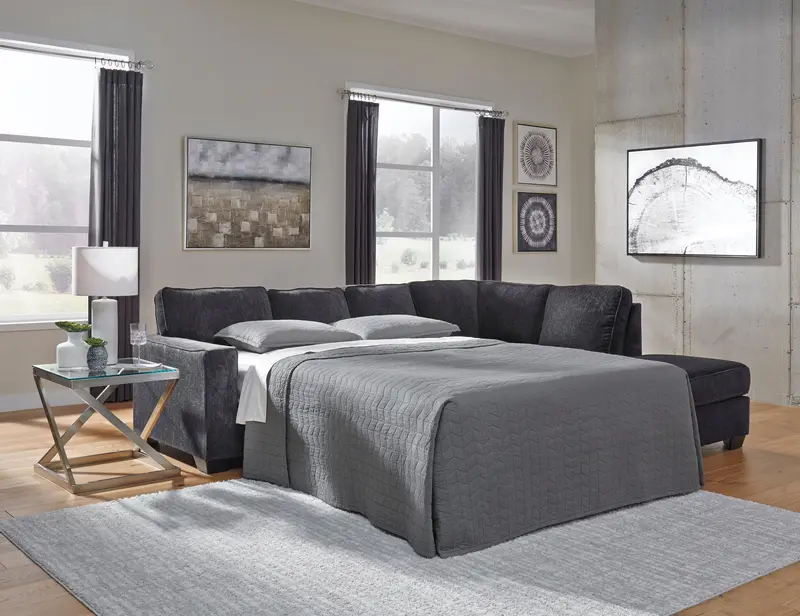 Altari Slate 2-Piece Chaise Sectional Sofa With Sleeper Function 1