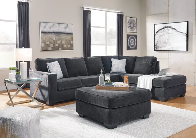 Altari Slate 2-Piece Right-Arm Facing Chaise Sectional 1