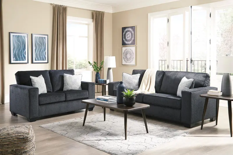 Altari Slate Gray Modular Living Room Sofa Set 1