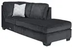 Altari Slate Gray Right-Arm Corner Chaise With Adjustable Headrest 1