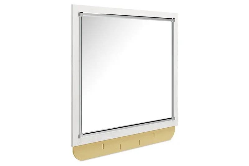 Altyra White Round Bedroom Mirror – Minimalist Wall Mirror (Frame Only, No Mounting Hardware) 1
